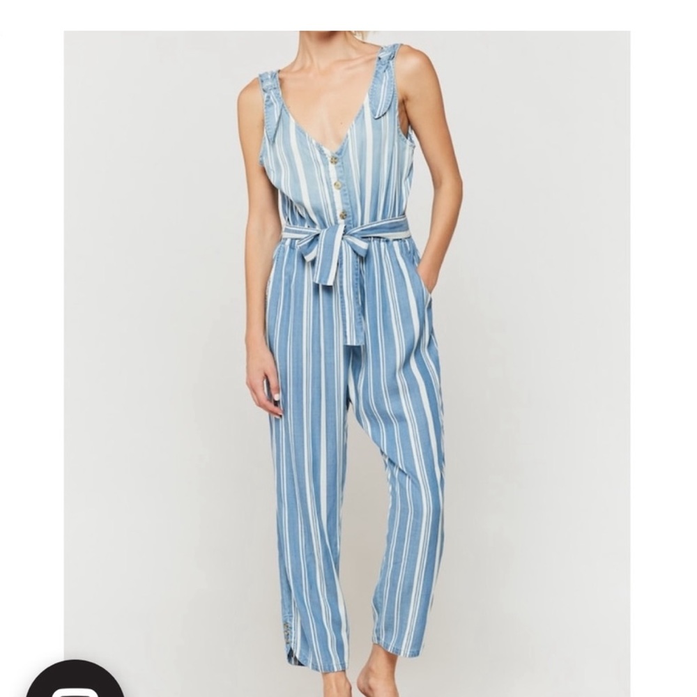 Velvet Heart Striped Jumpsuit